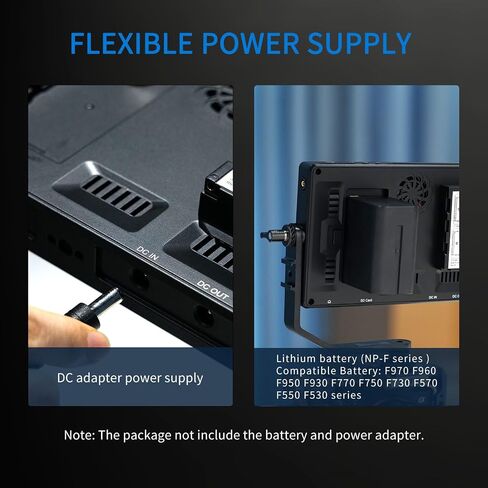 شاشة FEELWORLD SH7 مقاس 7 بوصة 2200nit فائقة السطوع للكاميرا DSLR تدعم التحويل SDI HDMI والتحويل المتقاطع والإخراج ثلاثي الأبعاد LUT مع شكل موجة اللمس F970 ومجموعة الطاقة in Kuwait