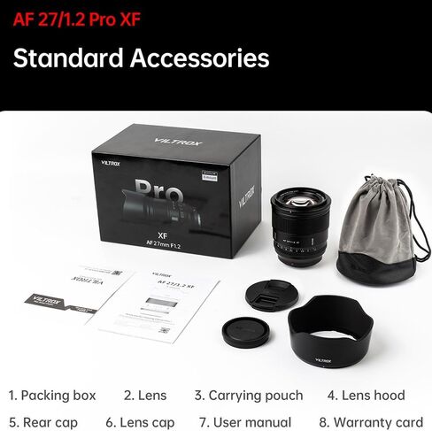عدسة VILTROX 27 مم F1.2 Pro لكاميرات Fujifilm X Mount، عدسة كاميرا APS-C ذات التركيز التلقائي بدون مرآة لـ Fuji X-T5 X-T30 II X-T200 X-H2 X-H2S X-S20 X-S10 X-A7 X- E4 X-Pro2 X-Pro3 X-E2S in Kuwait