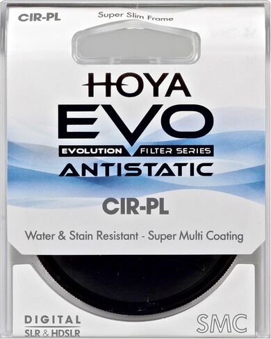 فلتر مستقطب دائري من Hoya Evo Antistatic CPL - 67 مم - طارد للغبار/البقع/الماء، إطار فلتر منخفض in Saudi Arabia