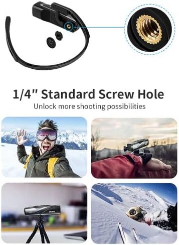 ORDRO EP8 4K Camcorder 60FPS Vlog Hands Free Wearable Camera, Head-Mounted Video Camera for Vlog, Auto Focus, Wi-Fi APP Control, 2-Axis Gimbal Stabilizer with Fast Charger & Remote Control in Kuwait
