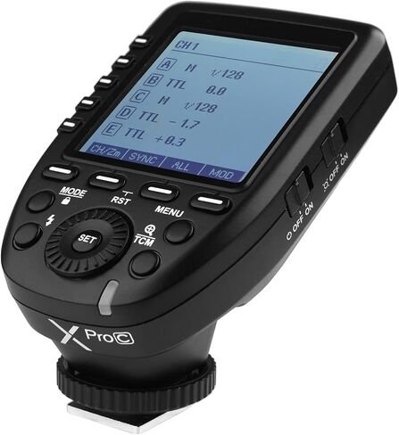 Godox Xpro-C TTL مشغل فلاش لاسلكي؟ 2.4 جيجا 1/8000s HSS TTL تحويل يدوي وظيفة تي سي ام كبير LCD شاشة إرسال فلاش لكاميرا كانون in Kuwait