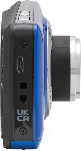 Kodak PIXPRO FZ55 Digital Camera, Blue Bundle with Lexar 32GB High-Performance 800x UHS-I SDHC Memory Card + Deco Photo Point and Shoot Field Bag Camera Case in Saudi Arabia