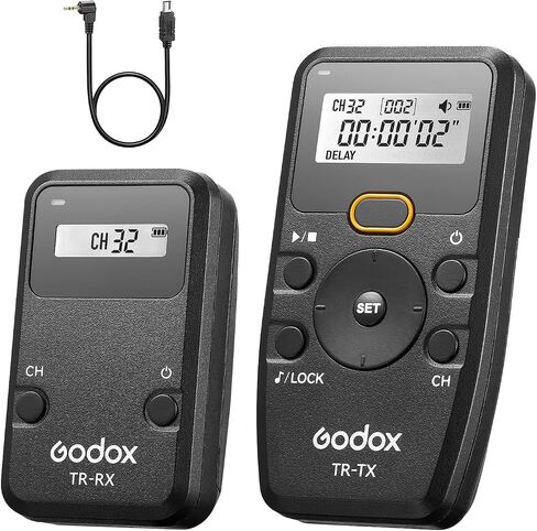 Godox TR-N3 مصراع لاسلكي عن بعد لنيكون، مقياس فاصل زمني لإطلاق الغالق اللاسلكي، متوافق مع Nikon D750 D610 D600 D7500 D7200 D7100 D7000 D5600 D5500 D5300 D5200 D5100 D5000 D3300 إلخ in Saudi Arabia