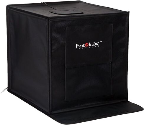 Fotodiox Pro LED 24x24 Studio-in-a-Box للتصوير الفوتوغرافي على سطح الطاولة - يتضمن خيمة خفيفة، ومصابيح LED مدمجة قابلة للتعتيم، وحقيبة حمل وأربع خلفيات in Kuwait