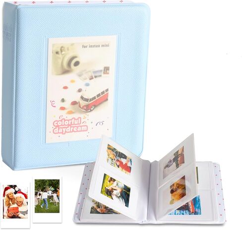 Camera Accessories Kit Bundle for Instax Mini 13 12 11-Frost Blue | Include Mini Photo Album,Film Frames,Wall Hang Frames,Border Stickers,Corner Stickers in Kuwait