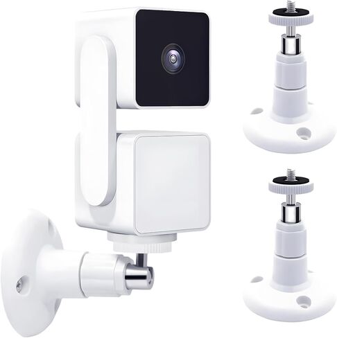 Wall Mount Brackets for Wyze Cam Pan V3 & Wyze Cam V3, Providing Secure 90-Degree tilt and 360-degree Adjustment for The Perfect Viewing Angle in Both Outdoor and Indoor Camera Systems - 2 Pack in Kuwait