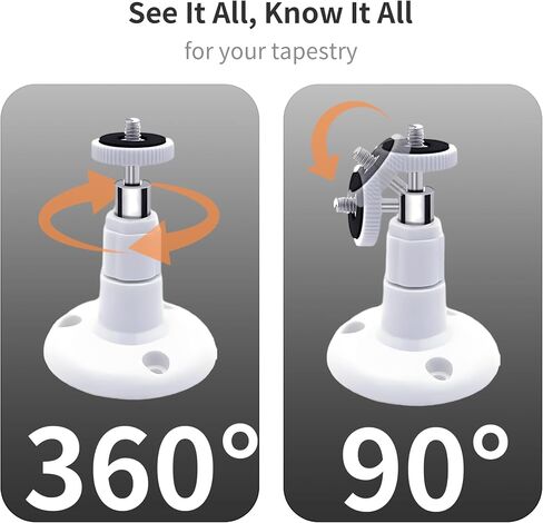 Wall Mount Brackets for Wyze Cam Pan V3 & Wyze Cam V3, Providing Secure 90-Degree tilt and 360-degree Adjustment for The Perfect Viewing Angle in Both Outdoor and Indoor Camera Systems - 2 Pack in Kuwait