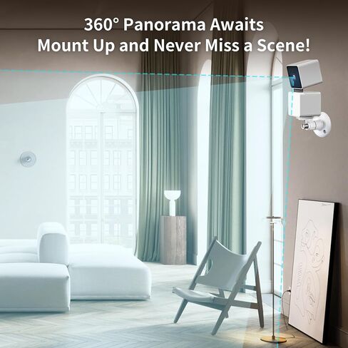 Wall Mount Brackets for Wyze Cam Pan V3 & Wyze Cam V3, Providing Secure 90-Degree tilt and 360-degree Adjustment for The Perfect Viewing Angle in Both Outdoor and Indoor Camera Systems - 2 Pack in Kuwait