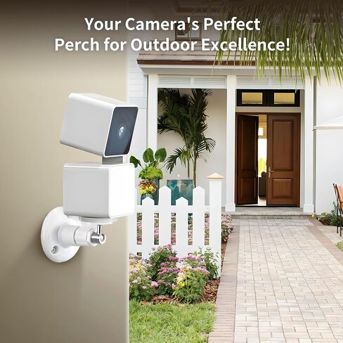 Wall Mount Brackets for Wyze Cam Pan V3 & Wyze Cam V3, Providing Secure 90-Degree tilt and 360-degree Adjustment for The Perfect Viewing Angle in Both Outdoor and Indoor Camera Systems - 2 Pack in Kuwait
