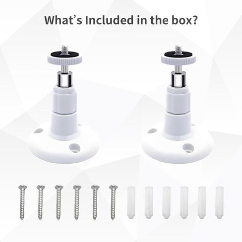 Wall Mount Brackets for Wyze Cam Pan V3 & Wyze Cam V3, Providing Secure 90-Degree tilt and 360-degree Adjustment for The Perfect Viewing Angle in Both Outdoor and Indoor Camera Systems - 2 Pack in Kuwait