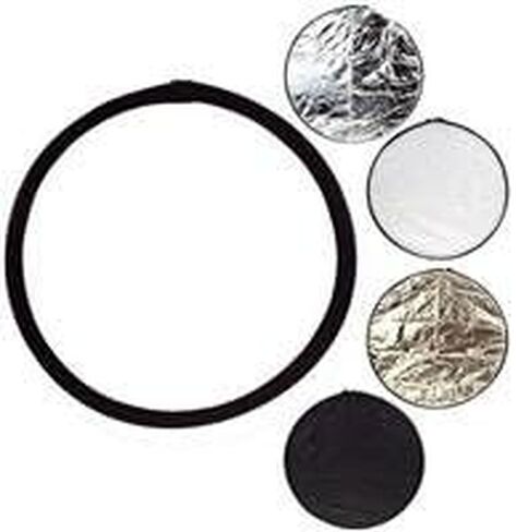 عاكس قرص قابل للطي 5 في 1 من Glow مقاس 42 بوصة، - حزمة - مع حامل إضاءة أسود 3 أقسام بطول 7 بوصات، ودعامة عاكسة محمولة، 12-67 بوصة in Kuwait