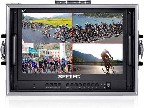 شاشة SEETEC ATEM156-CO مقاس 15.6 بوصة 4K HDMI متعددة الرؤية محمولة لمدير البث مع شاشة عرض رباعية منفصلة مقاس 1920 × 1080 بكسل و4 مخرجات HDMI in Kuwait