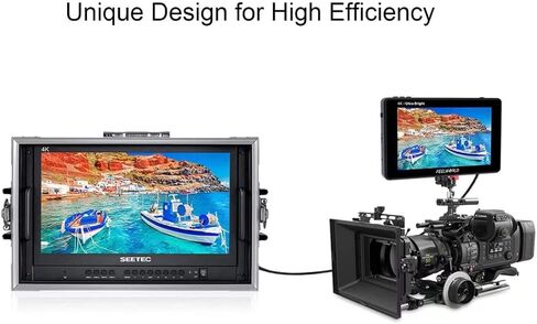 شاشة SEETEC ATEM156-CO مقاس 15.6 بوصة 4K HDMI متعددة الرؤية محمولة لمدير البث مع شاشة عرض رباعية منفصلة مقاس 1920 × 1080 بكسل و4 مخرجات HDMI in Kuwait