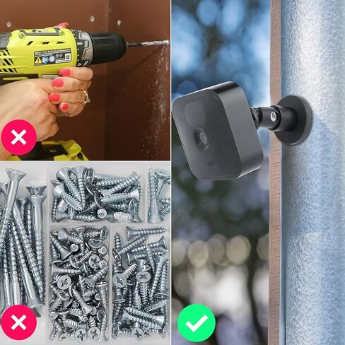 iTODOS 2 حزمة حامل تثبيت على الحائط المغناطيسي متوافق مع Blink Outdoor 4 (الجيل الرابع)، Blink Outdoor (الجيل الثالث) XT3، Blink XT/XT2، Blink Mini، متصل بشكل آمن بالفولاذ أو أي أسطح مسطحة بدون أدوات in Kuwait