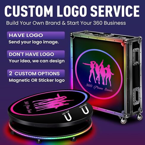 ZANOGI 360 آلة كشك الصور مع حزمة بطارية وتطبيق للحفلات، كشك كاميرا بطيء الحركة 100 سم لـ 5 أشخاص مع بدلة فاخرة وشعار مغناطيسي مخصص، التحكم عن طريق جهاز التحكم عن بعد أو التطبيق، 39.5 بوصة - حقيبة طيران سوداء in Kuwait