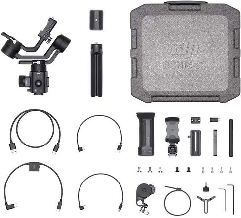 DJI Ronin-S Essentials Kit - Camera Stabilizer 3-Axis Gimbal Handheld for DSLR Mirrorless Cameras up to 8lbs / 3.6kg Payload for Sony Nikon Canon Panasonic Lumix, Black in Saudi Arabia