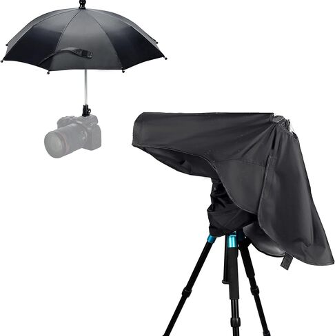 Camera Hot Shoe Umbrella + Camera Rain Cover：DSLR Mirrorless Camera Rain Umbrella with Camera Rain Cover in Saudi Arabia
