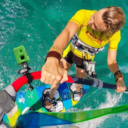 حافظة عائمة لكاميرا جوبرو - غطاء عائم اخضر مناسب لكاميرا جوبرو هيرو 7/6/5، غطاء عائم للكاميرا مضاد للحوض للرياضات المائية وركوب الامواج والسباحة والغوص in Kuwait