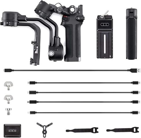 مثبت جيمبال DJI RSC 2-3 محاور لكاميرا DSLR وكاميرا بدون مرآة، نيكون سوني باناسونيك كانون فوجي فيلم، رونين SC، حمولة 3 كجم، تصوير عمودي، شاشة لمس - أسود (متجدد) in Kuwait