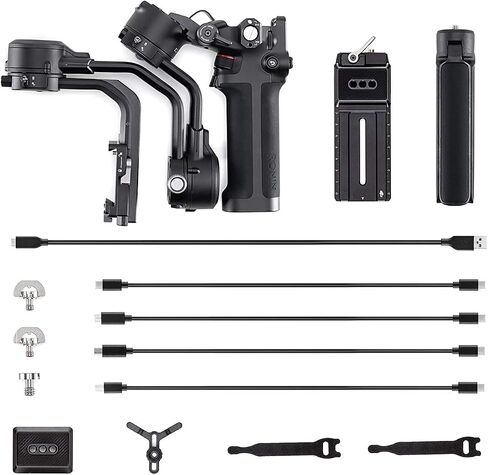 مثبت جيمبال DJI RSC 2-3 محاور لكاميرا DSLR وكاميرا بدون مرآة، نيكون سوني باناسونيك كانون فوجي فيلم، رونين SC، حمولة 3 كجم، تصوير عمودي، شاشة لمس - أسود (متجدد) in Kuwait