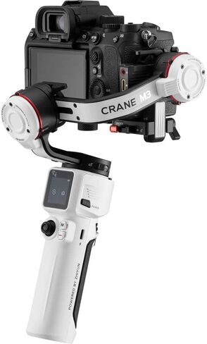 Zhi yun Crane M3 Handheld 3-Axis Stabilizer with Carrying case, VCUTECH Cleaning Cloth, SD Card Reader, Lightweight Gimbal Compatible w/Mirrorless Camera Smartphone Action Cams,Tripod in Saudi Arabia