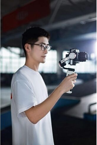 Zhi yun Crane M3 Handheld 3-Axis Stabilizer with Carrying case, VCUTECH Cleaning Cloth, SD Card Reader, Lightweight Gimbal Compatible w/Mirrorless Camera Smartphone Action Cams,Tripod in Saudi Arabia