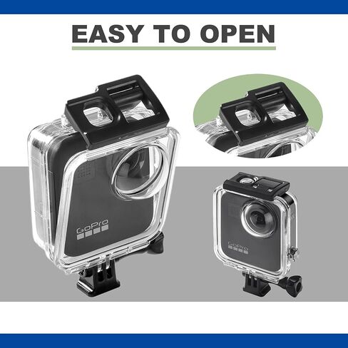 Waterproof Case for Gopro Max Action Camera, Underwater Diving Protective Housing 30M with Bracket Accessories in Saudi Arabia