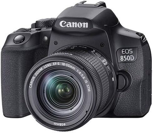 Canon-International, EOS 850D Rebel T8i Digital SLR Camera 18-55mm Lens 3 Lens DSLR Kit with Complete Accessory Bundle 128GB - International Model (Renewed) in Saudi Arabia