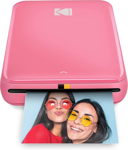 طابعة الصور الفورية KODAK Step مع تقنية Bluetooth/NFC، تطبيق Zink Technology لنظام التشغيل iOS وAndroid (أزرق) حزمة سجل القصاصات in Kuwait