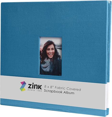 طابعة الصور الفورية KODAK Step مع تقنية Bluetooth/NFC، تطبيق Zink Technology لنظام التشغيل iOS وAndroid (أزرق) حزمة سجل القصاصات in Kuwait
