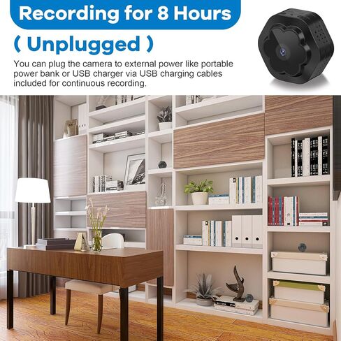 Splemin WiFi Spy كاميرا خفية 1080P HD كاميرا لاسلكية صغيرة لأمن المنزل داخلي أصغر كاميرا مراقبة مع كشف الحركة للرؤية الليلية in Kuwait