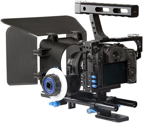قفص كاميرا احترافي DSLR/تركيز متابعة/حزمة صندوق غير لامعة لسوني A6000 A6300 A7 A7S A7SII A7R A7RII، باناسونيك DMC-GH4 GH4 GH3، Canon M3 M5 M6، Nikon L340 إلخ in Kuwait