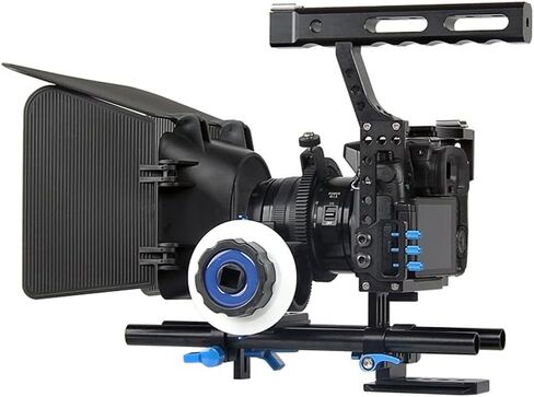 قفص كاميرا احترافي DSLR/تركيز متابعة/حزمة صندوق غير لامعة لسوني A6000 A6300 A7 A7S A7SII A7R A7RII، باناسونيك DMC-GH4 GH4 GH3، Canon M3 M5 M6، Nikon L340 إلخ in Kuwait
