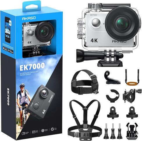 كاميرا الحركة AKASO EK7000 مع مجموعة أدوات جت سكي in Kuwait