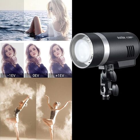 GODOX AD300 Pro 300W Flash w/60cm Softbox 2.4G 1/8000s HSS 2600mAh 0.01-1.5s وقت إعادة التدوير 320 طاقة كاملة 12W ثنائي اللون النمذجة LED متوافق مع الكاميرات Canon Nikon Sony Fuji Olympus Panasonic Pentax in Kuwait