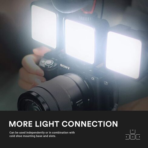 Godox LED6R RGB Video Light,360° Full Color LED Camera Light,HSI Adjustable 36000 Colors,CCT Bicolor 3200K～6500K,CRI 95,13 Scene Modes,Portable Photography Lighting Support Magnetic Attraction in Saudi Arabia