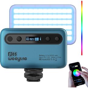 S05 RGB Photography Lighting, APP Control Portable Led Lighting Panel, on Camera led Light for Photography Video Picture Vlog