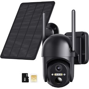 تتضمن كاميرات Ebitcam 4G LTE الخلوية بطاقة SD وSIM، تعمل الكاميرات الشمسية الخارجية بدون WiFi، فيديو مباشر 2K، عرض كامل 360 درجة، رؤية ليلية ملونة، تنبيه الحركة وصفارات الإنذار، التشغيل على الهاتف in Kuwait