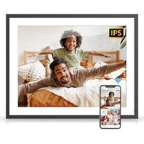 17-inch Digital Picture Frame Large Electronic Photo Frame - Wall-Mounted Dual-WiFi Digital Frame for Home Decor, Remote Control, Easily Share Photos via App Email, Gifts for Her in Kuwait