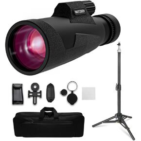 تلسكوب أحادي العين عالي القوة 10-30X50 للبالغين مع محول الهاتف الذكي، حامل ثلاثي القوائم، حقيبة منظمة، نطاقات تحديد لمشاهدة الطيور والمشي لمسافات طويلة ومشاهدة الحياة البرية in Kuwait