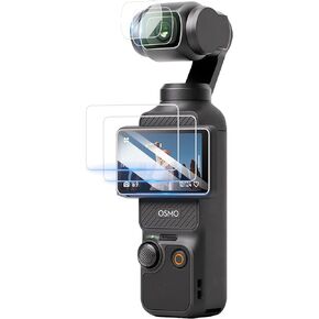 واقي شاشة من الزجاج المقسى لدي جيه اي اوسمو بوكيت 3 من كيه اس كيه اس بي، واقي شاشة مقاوم للخدش بدرجة صلابة 9 لدي جيه اي اوسمو بوكيت 3، سهل التركيب ومضاد لبصمات الاصابع (3+3 قطع) in Kuwait