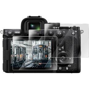 Rieibi (3 Packs) Screen Protector for Sony Alpha A7R V A7RV A7R5 Alpha 7R V - 0.25mm Tempered Glass Film for Sony A7RV Accessories