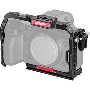 NEEWER X-H2/X-H2S Camera Cage Compatible with FUJIFILM X-H2/X-H2S, Aluminum Alloy Camera Rig with HDMI Cable Clamp/NATO Rails/Arca Type QR Base for Quick Switch Compatible with DJI Stabilizers, CA002 in Kuwait