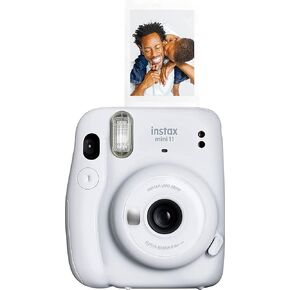 كاميرا Fujifilm Instax Mini 11 الفورية مع تعريض تلقائي وفلاش، عدسة Fujinon 60 مم مع مرآة سيلفي، كاميرات بولارويد مع محدد مناظر بصري للمحترفين أو المبتدئين - أرجواني أرجواني (متجدد)