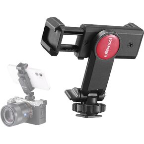 ULANZI ST-06 Universal Phone Tripod Mount with Cold Shoe, Rotates and Adjustable Clamp Holder Smartphone Clip Adapter for iPhone in Saudi Arabia