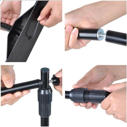 فويلامارت حامل لافتة خلفية للعرض من ستيب اند ريبت، مقاس 10 قدم × 8 قدم، حامل خلفية تلسكوبي قابل للتعديل للعرض التجاري، كشك الصور، خلفية عارضة الحائط مع شنطة حمل in Kuwait