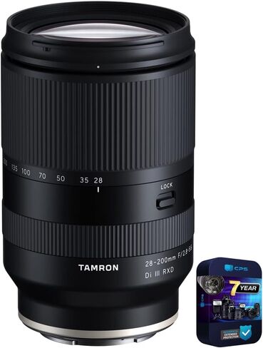 تامرون عدسات AFA071S700 28-200 ملم F2.8-5.6 Di III RXD A071 لسوني اي ماونت مجموعة كاملة غير عاكسة مع حزمة حماية معززة 7 واي ار سي بي اس in Saudi Arabia