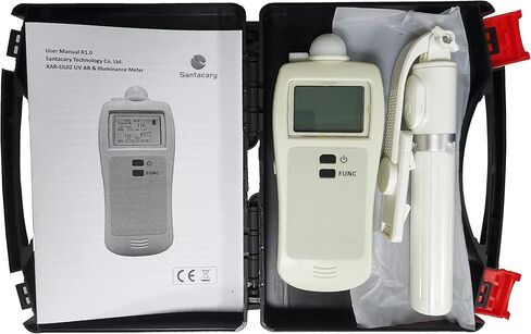 مقياس الإضاءة المدمج المحمول والأشعة فوق البنفسجية UVA وUVB، 0-600,000 لوكس Luxmeter، وحدات Lux وFC، مقياس مؤشر الأشعة فوق البنفسجية 0-130، 240-370 نانومتر UV-AB جهاز اختبار الضوء 0-50 ميجاوات/سم2، تثبيت البيانات، الحد الأقصى in Kuwait