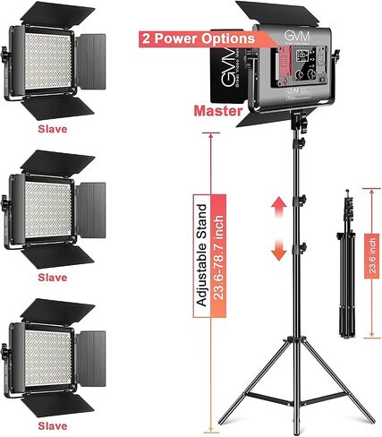 GVM RGB LED Video Light, Photography Lighting with APP Control, 1000D Video Lighting Kit for YouTube Studio, 3 Packs Led Panel Light, 3200K-5600K, 8 Kinds of The Scene Lights, CRI 97 (3 Packs 1000D) in Saudi Arabia