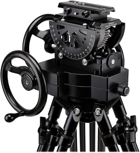PROAIM Orion Mini Camera Geared Head for Precise 360° Panning & 45° Tilting Movement on Each Side. Handy Operations w Stable & Controlled Shots. Tool-Less Design, Payload: 15kg/33lb (P-ORGH-MN) in Saudi Arabia